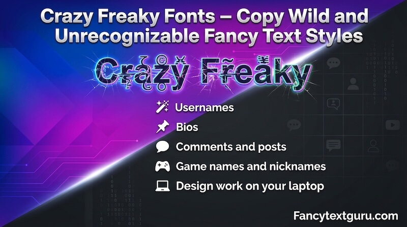 Crazy Freaky Fonts – Copy Wild and Unrecognizable Fancy Text Styles Crazy Freaky Fonts – Copy Wild and Unrecognizable Fancy Text Styles