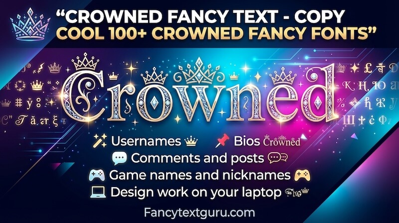 Crowned Fancy Text - Copy cool 100+ crowned fancy fonts Crowned Fancy Text – Copy and Paste Royal and Premium Text Styles