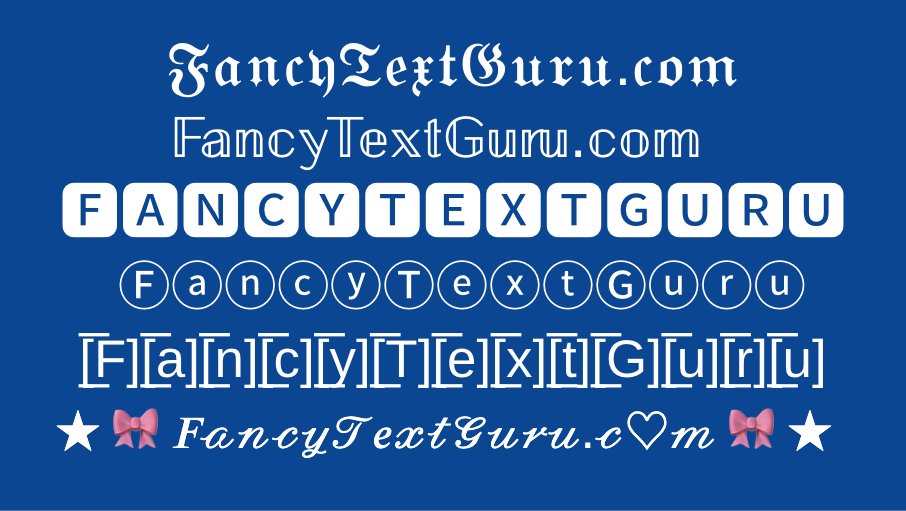font style cool fancy text generator