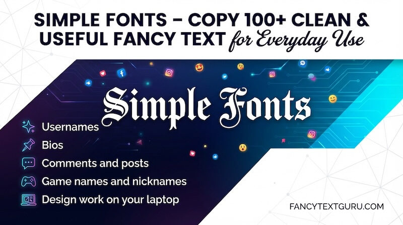 Simple Fonts โ Copy 100+ Clean & Useful Fancy Text ๐ฏ๐ธ๐ป ๐๐ฟ๐ฎ๐ป๐๐ญ๐ช๐ ๐ค๐ผ๐ฎ Simple Fonts โ Copy 100+ Clean & Useful Fancy Text ๐ฏ๐ธ๐ป ๐๐ฟ๐ฎ๐ป๐๐ญ๐ช๐ ๐ค๐ผ๐ฎ